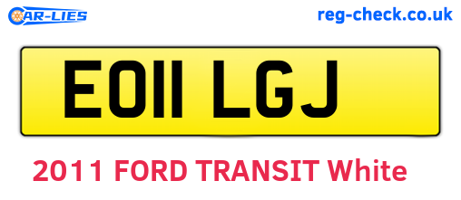 EO11LGJ are the vehicle registration plates.