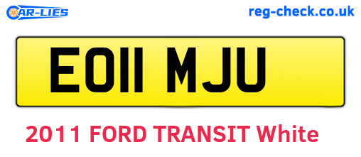 EO11MJU are the vehicle registration plates.
