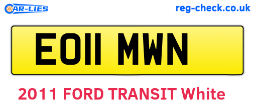 EO11MWN are the vehicle registration plates.