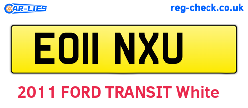 EO11NXU are the vehicle registration plates.