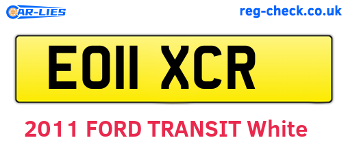 EO11XCR are the vehicle registration plates.