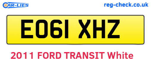 EO61XHZ are the vehicle registration plates.