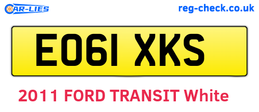 EO61XKS are the vehicle registration plates.