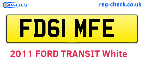 FD61MFE are the vehicle registration plates.