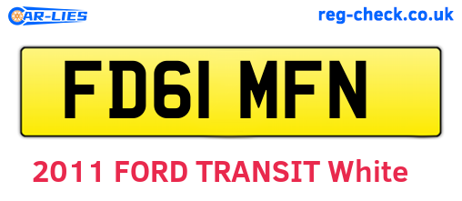 FD61MFN are the vehicle registration plates.