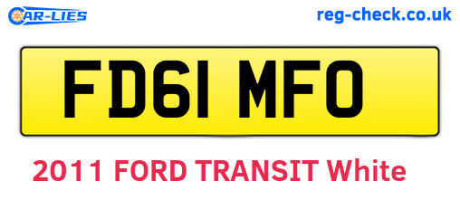 FD61MFO are the vehicle registration plates.
