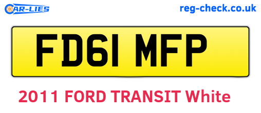 FD61MFP are the vehicle registration plates.