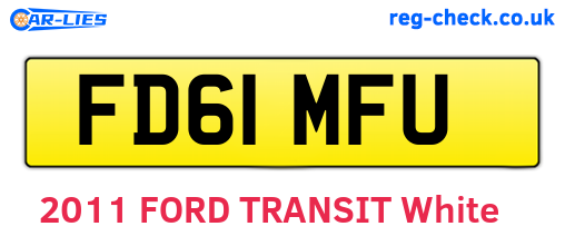 FD61MFU are the vehicle registration plates.