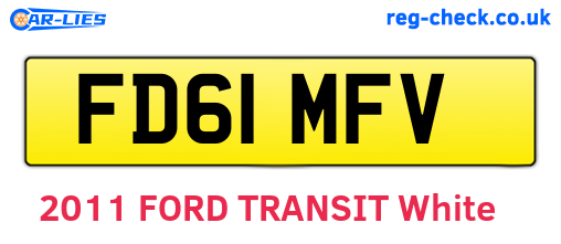 FD61MFV are the vehicle registration plates.