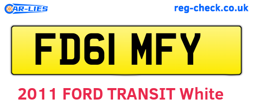 FD61MFY are the vehicle registration plates.