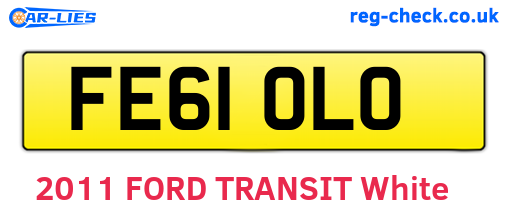 FE61OLO are the vehicle registration plates.