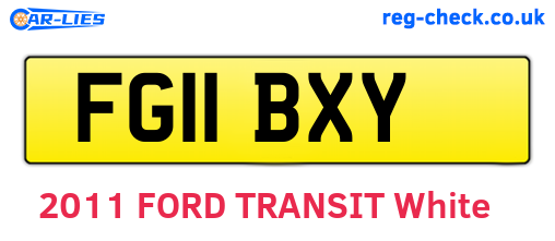 FG11BXY are the vehicle registration plates.