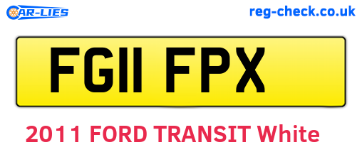 FG11FPX are the vehicle registration plates.