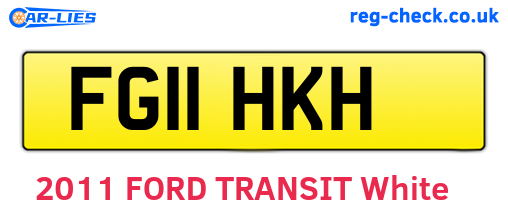 FG11HKH are the vehicle registration plates.