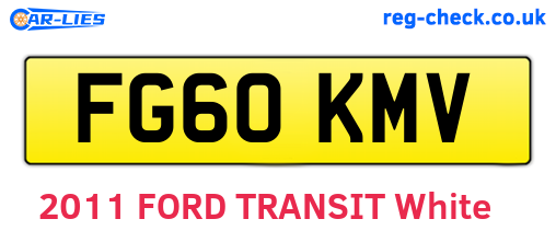 FG60KMV are the vehicle registration plates.