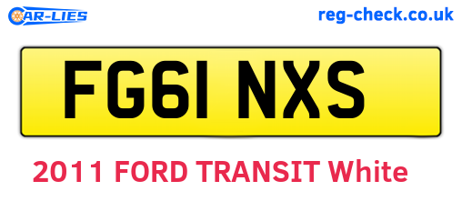 FG61NXS are the vehicle registration plates.
