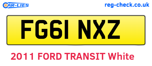 FG61NXZ are the vehicle registration plates.