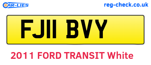 FJ11BVY are the vehicle registration plates.