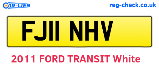 FJ11NHV are the vehicle registration plates.