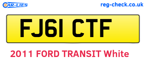 FJ61CTF are the vehicle registration plates.