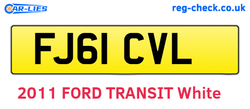 FJ61CVL are the vehicle registration plates.