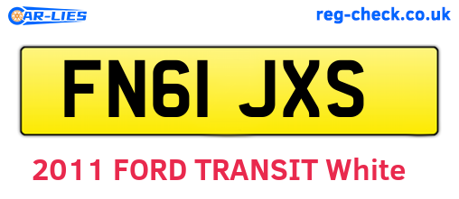 FN61JXS are the vehicle registration plates.