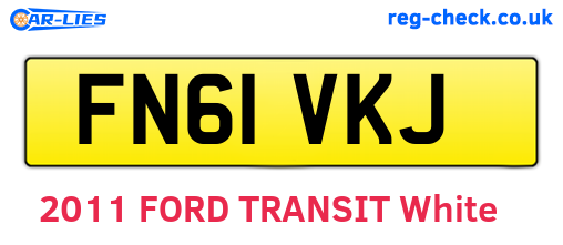 FN61VKJ are the vehicle registration plates.
