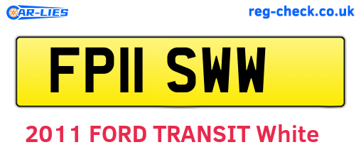 FP11SWW are the vehicle registration plates.