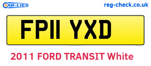 FP11YXD are the vehicle registration plates.
