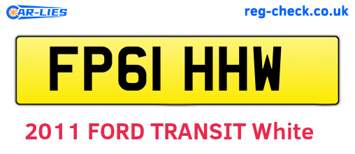FP61HHW are the vehicle registration plates.