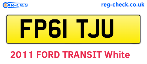 FP61TJU are the vehicle registration plates.