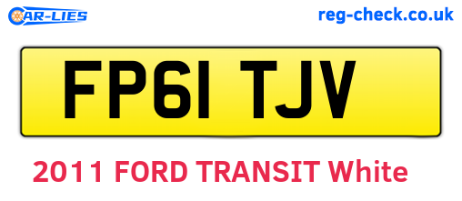 FP61TJV are the vehicle registration plates.
