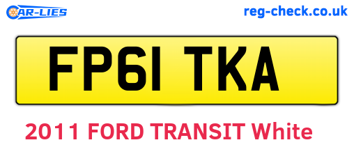 FP61TKA are the vehicle registration plates.