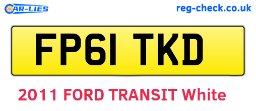 FP61TKD are the vehicle registration plates.