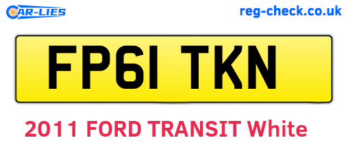 FP61TKN are the vehicle registration plates.