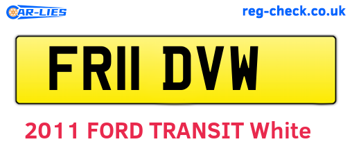 FR11DVW are the vehicle registration plates.