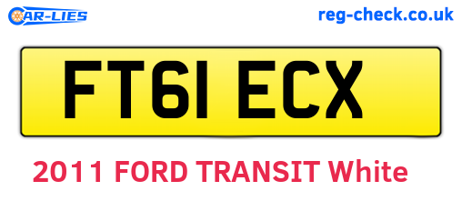 FT61ECX are the vehicle registration plates.