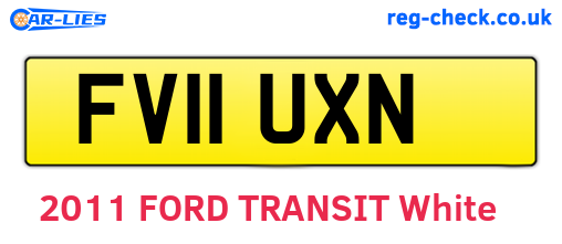 FV11UXN are the vehicle registration plates.
