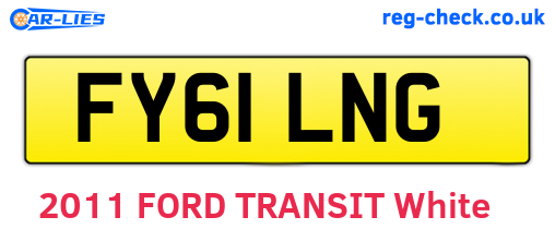 FY61LNG are the vehicle registration plates.