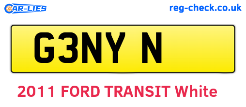 G3NYN are the vehicle registration plates.