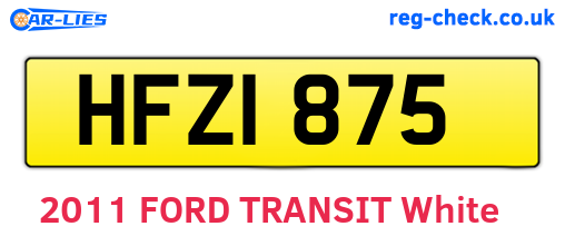 HFZ1875 are the vehicle registration plates.