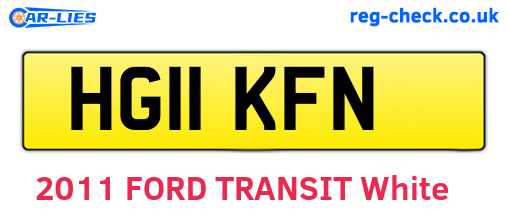HG11KFN are the vehicle registration plates.