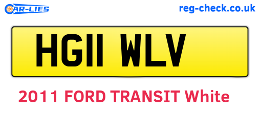 HG11WLV are the vehicle registration plates.