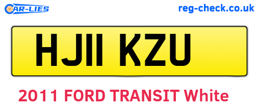 HJ11KZU are the vehicle registration plates.