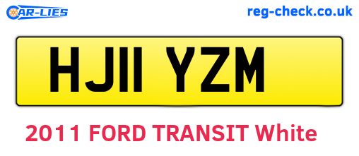 HJ11YZM are the vehicle registration plates.