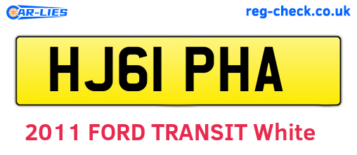 HJ61PHA are the vehicle registration plates.