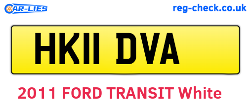 HK11DVA are the vehicle registration plates.