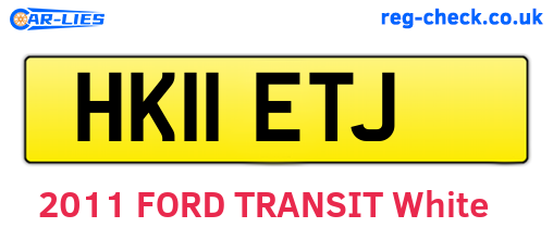 HK11ETJ are the vehicle registration plates.