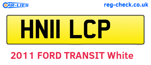 HN11LCP are the vehicle registration plates.