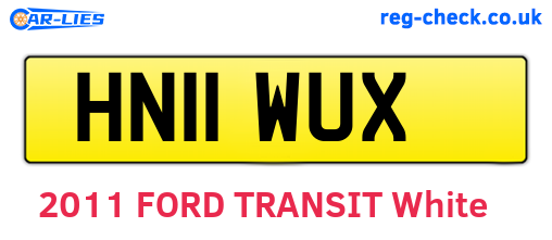HN11WUX are the vehicle registration plates.